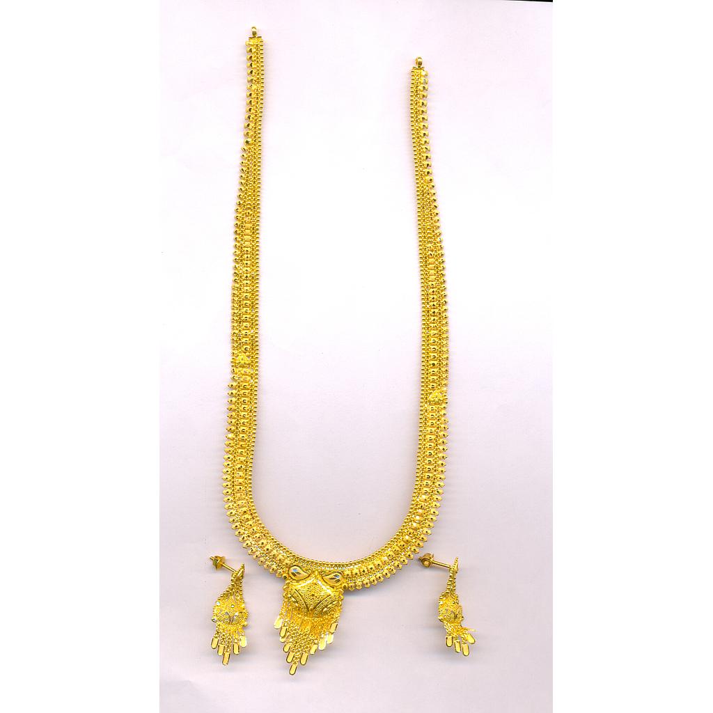 GOLD HALF SET LONG PLAIN FANCY