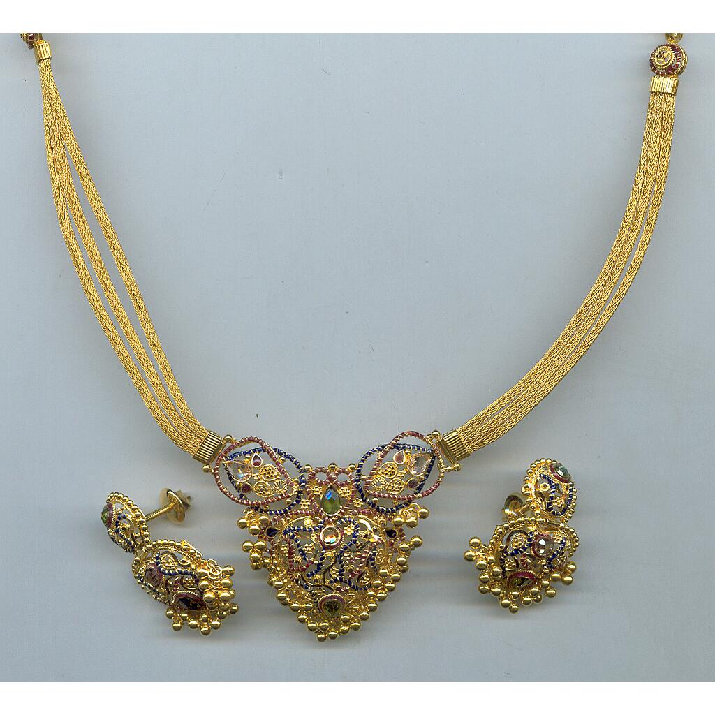 GOLD HALF SET PENDENT ANTIQUE EXCLUSIVE
