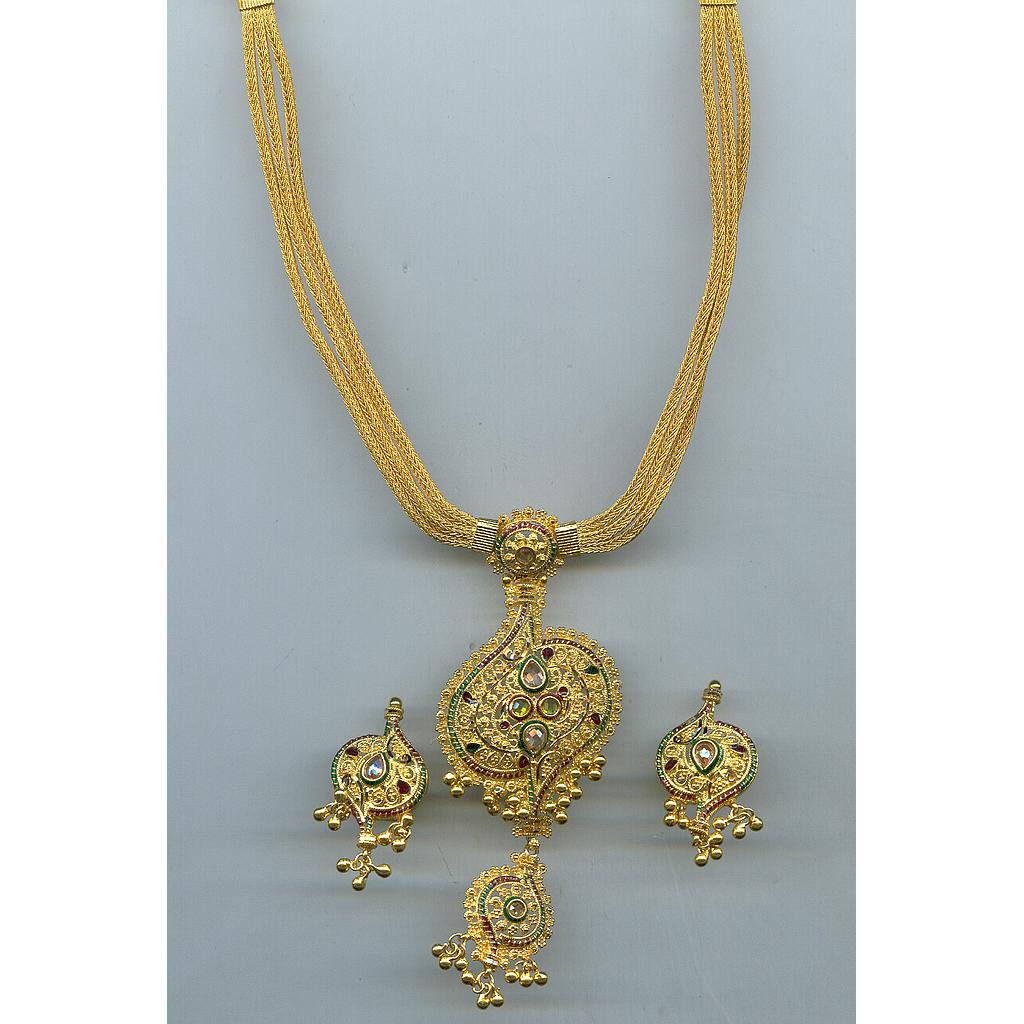 GOLD HALF SET PENDENT ANTIQUE EXCLUSIVE