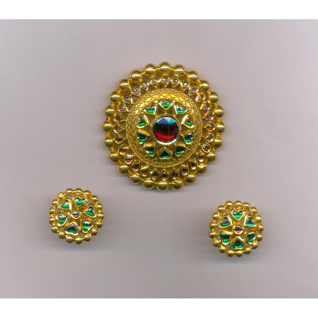GOLD HALF SET PENDENT ANTIQUE EXCLUSIVE