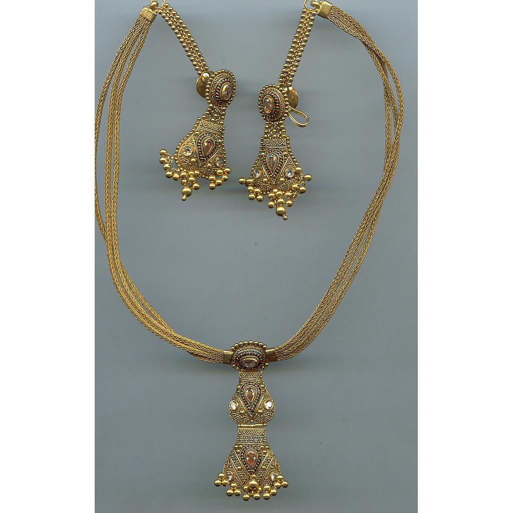 GOLD HALF SET PENDENT ANTIQUE EXCLUSIVE