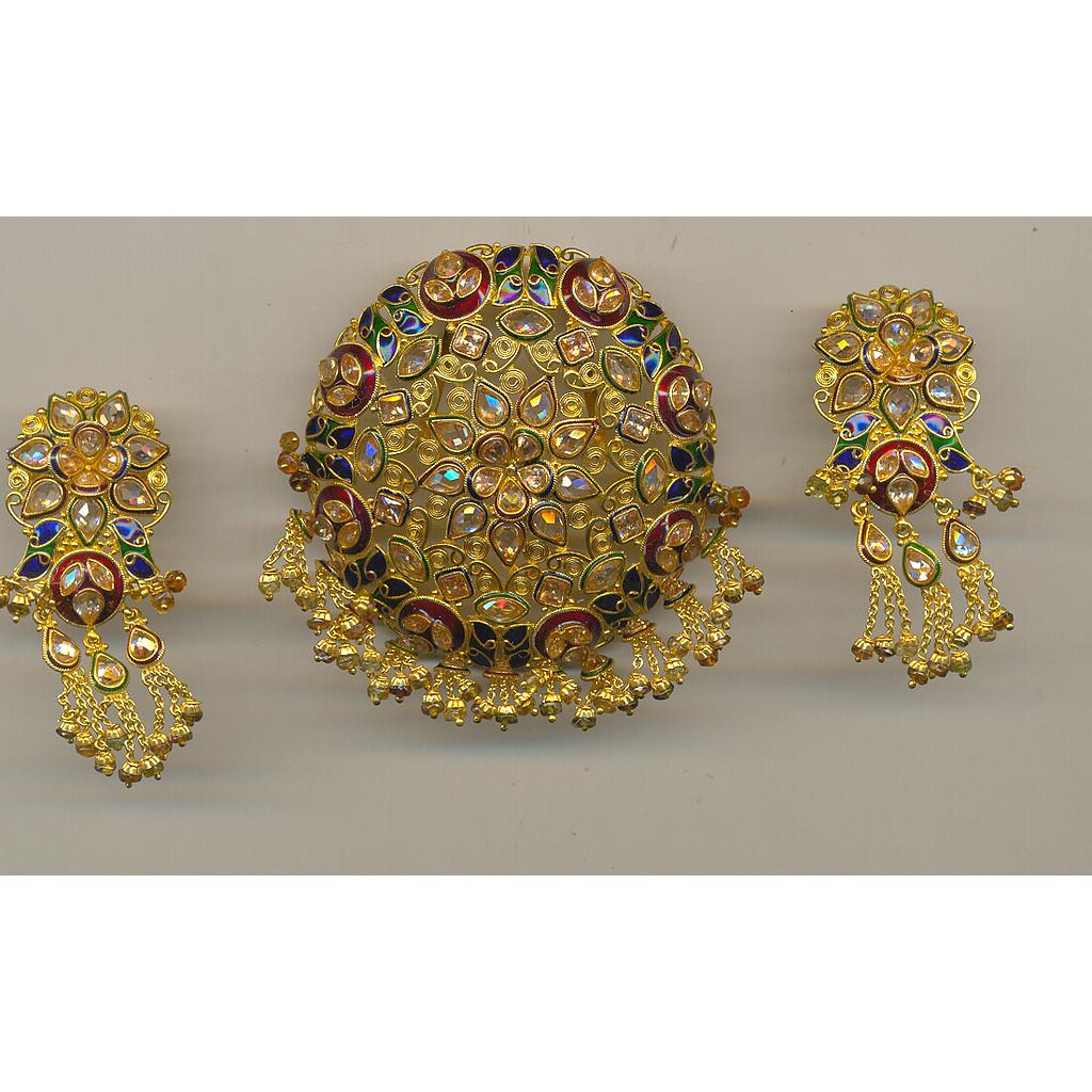 GOLD HALF SET PENDENT ANTIQUE EXCLUSIVE