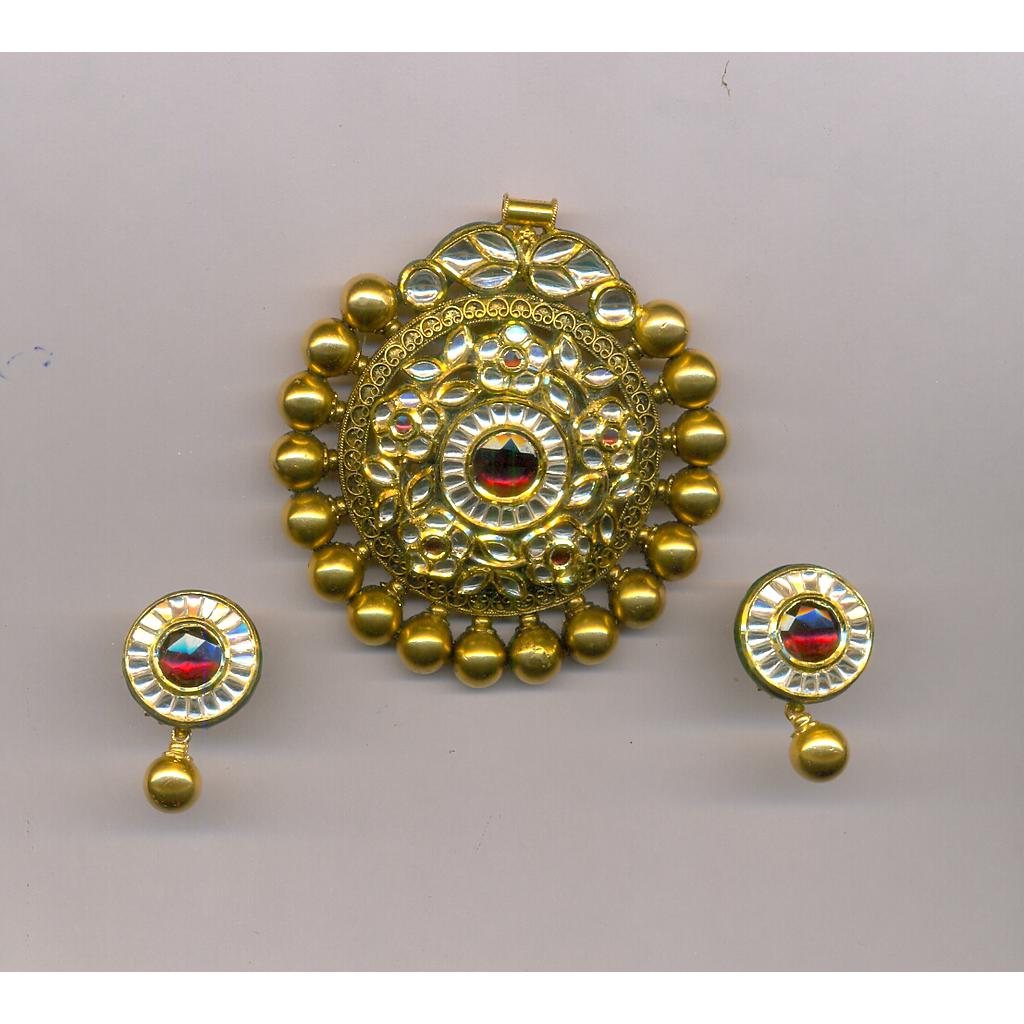 GOLD HALF SET PENDENT ANTIQUE EXCLUSIVE