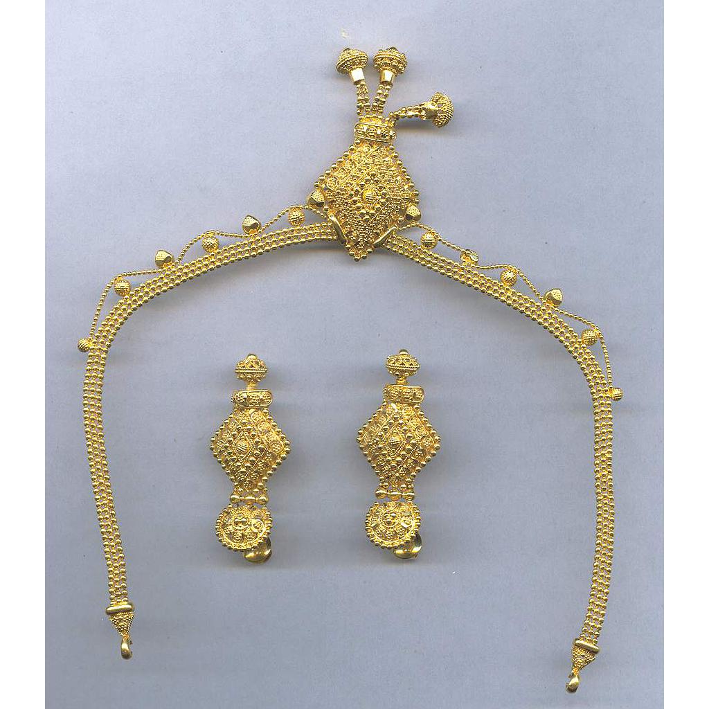 GOLD HALF SET PENDENT ANTIQUE GENERAL
