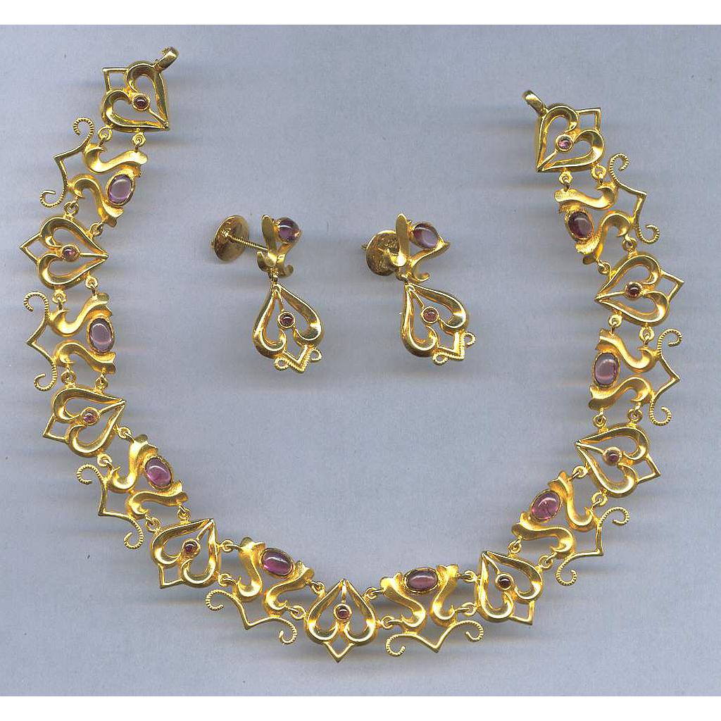 GOLD HALF SET PENDENT ANTIQUE GENERAL