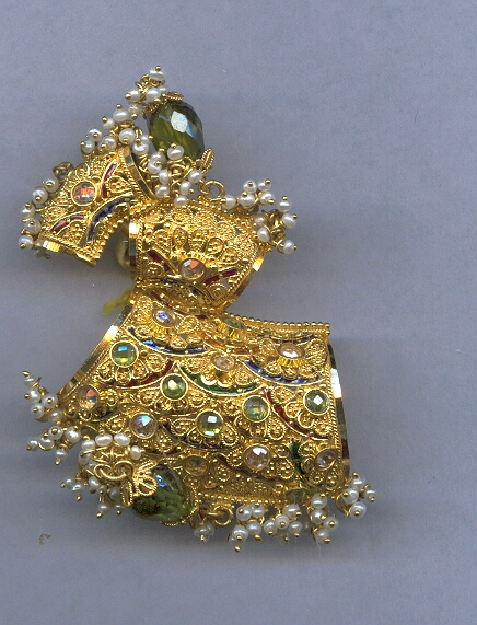 GOLD HALF SET PENDENT ANTIQUE GENERAL