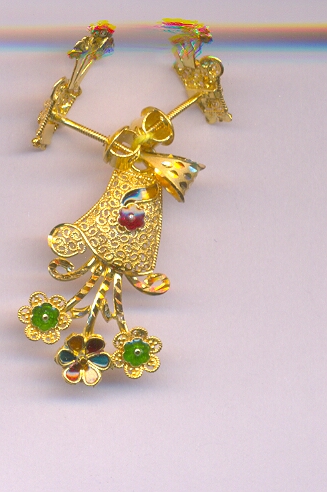 GOLD HALF SET PENDENT CASTING