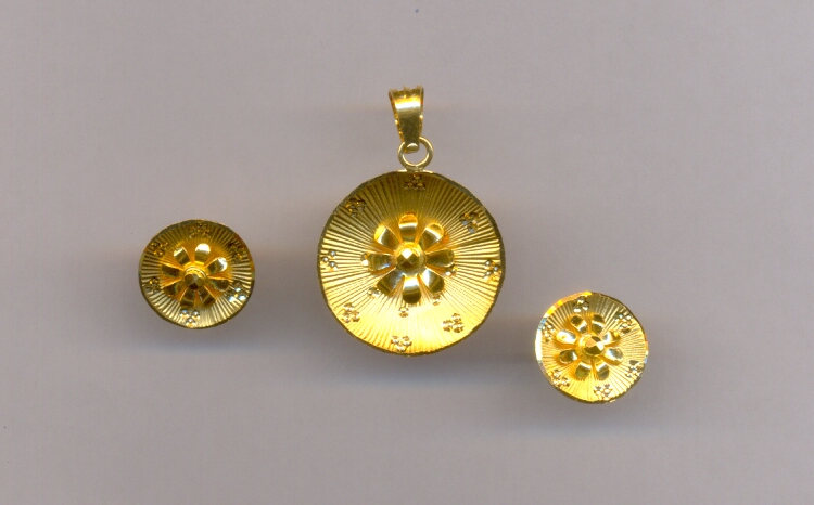 GOLD HALF SET PENDENT CASTING EXCLUSIVE