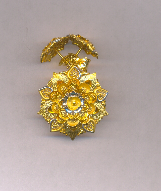 GOLD HALF SET PENDENT CASTING EXCLUSIVE