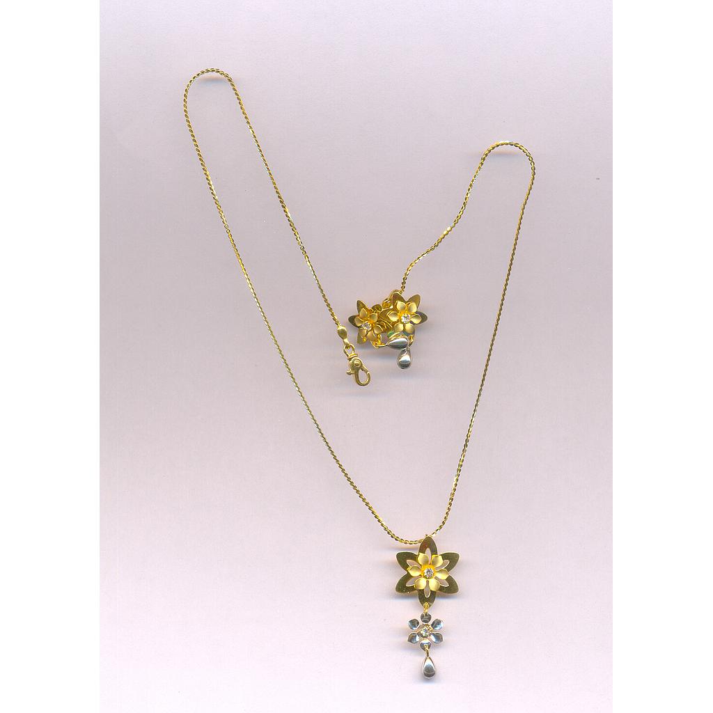 GOLD HALF SET PENDENT CASTING EXCLUSIVE