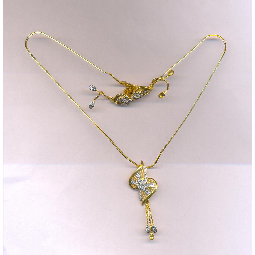 GOLD HALF SET PENDENT CASTING EXCLUSIVE