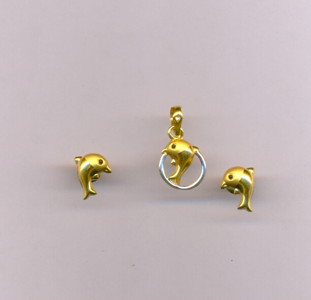 GOLD HALF SET PENDENT CASTING EXCLUSIVE