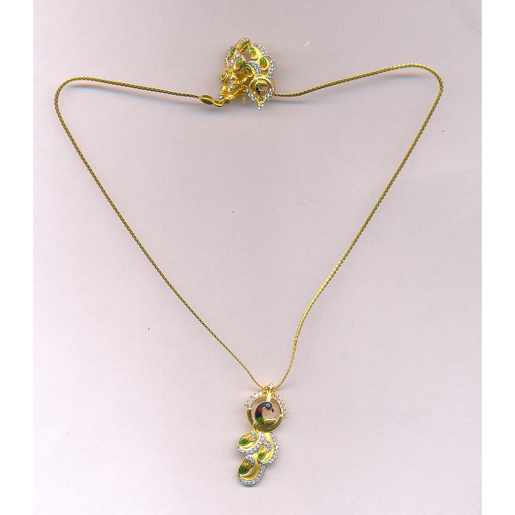 GOLD HALF SET PENDENT CASTING EXCLUSIVE