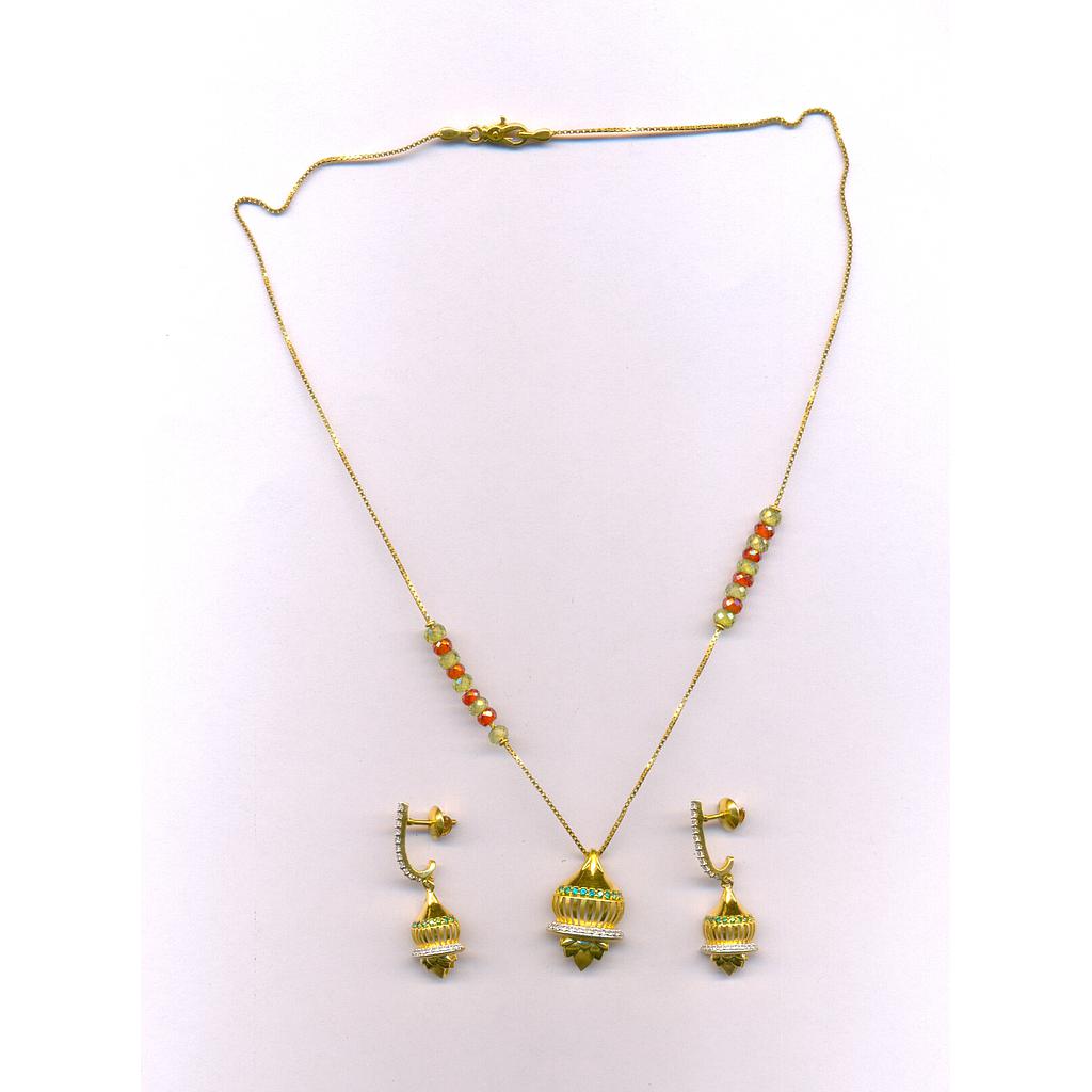 GOLD HALF SET PENDENT CASTING EXCLUSIVE