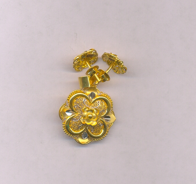 GOLD HALF SET PENDENT CASTING EXCLUSIVE