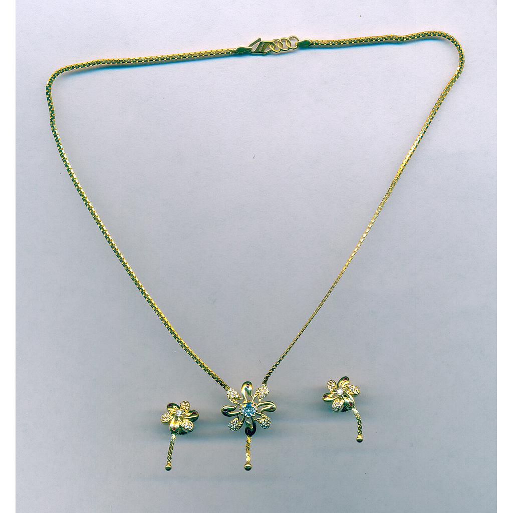 GOLD HALF SET PENDENT CASTING EXCLUSIVE