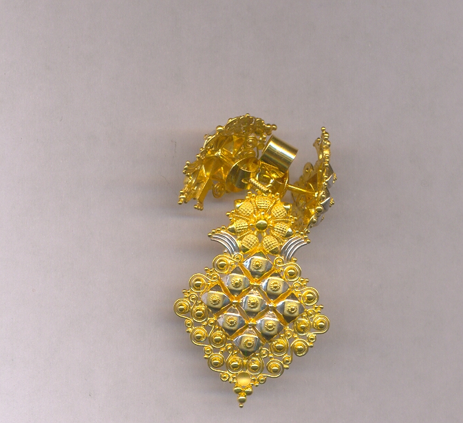 GOLD HALF SET PENDENT CASTING EXCLUSIVE