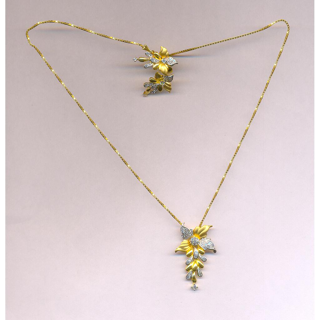 GOLD HALF SET PENDENT CASTING EXCLUSIVE