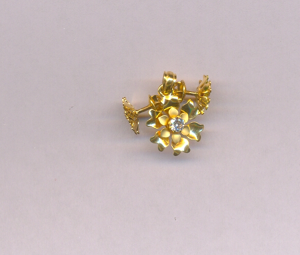 GOLD HALF SET PENDENT CASTING EXCLUSIVE