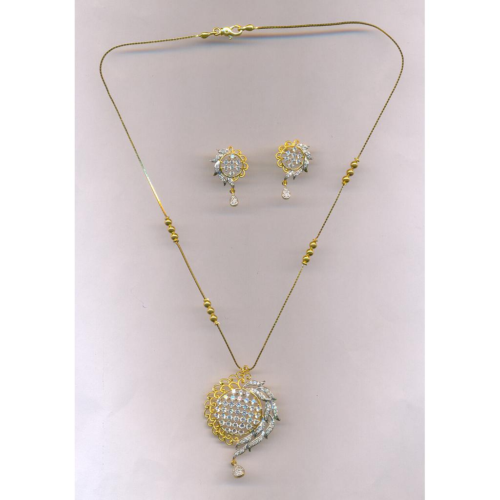 GOLD HALF SET PENDENT CASTING EXCLUSIVE