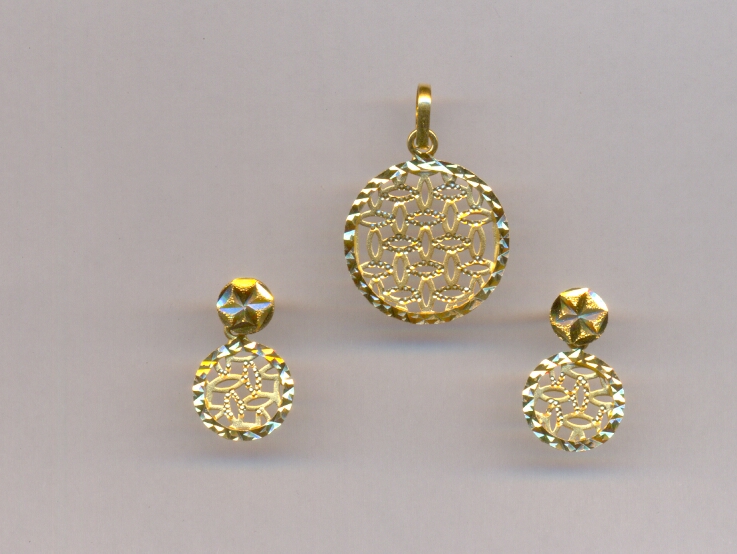 GOLD HALF SET PENDENT CASTING EXCLUSIVE