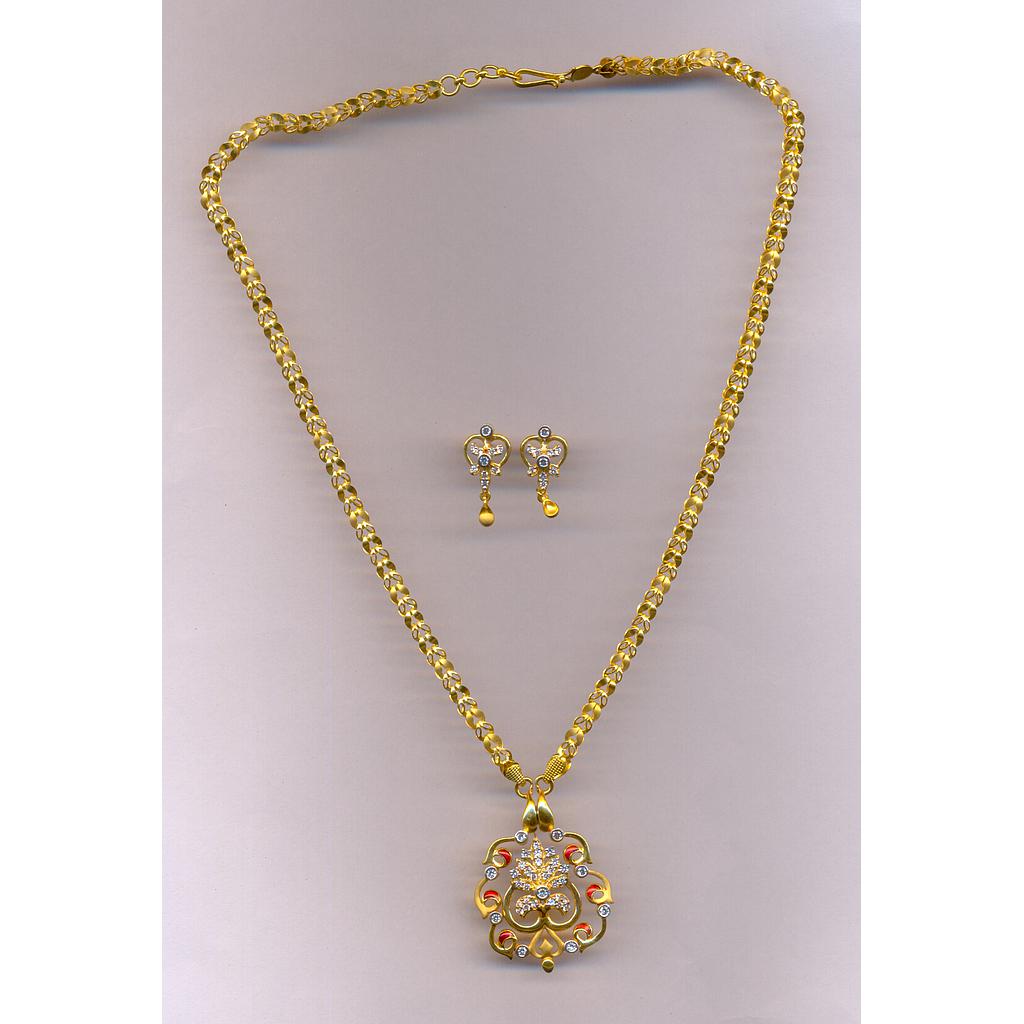 GOLD HALF SET PENDENT CASTING EXCLUSIVE