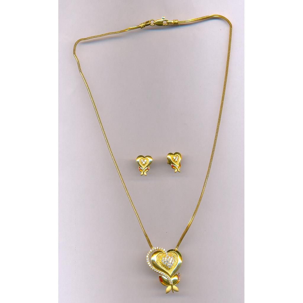 GOLD HALF SET PENDENT CASTING EXCLUSIVE