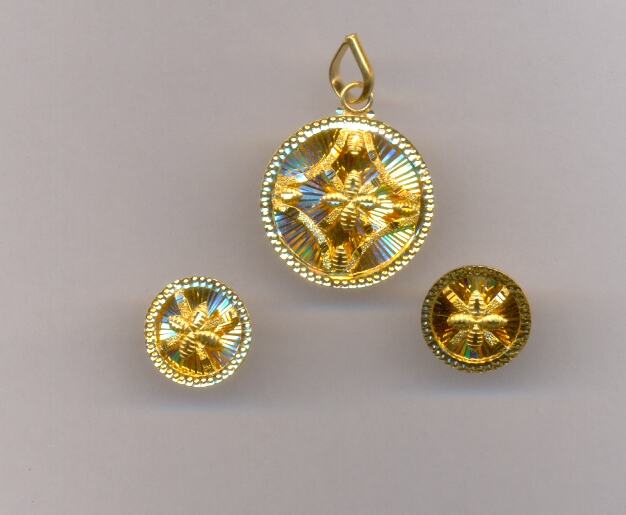 GOLD HALF SET PENDENT CASTING EXCLUSIVE