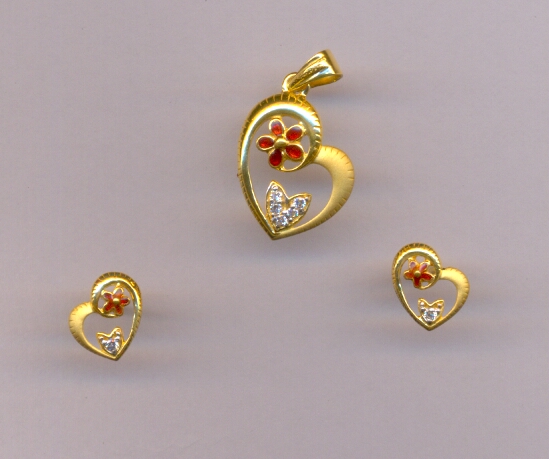 GOLD HALF SET PENDENT CASTING EXCLUSIVE