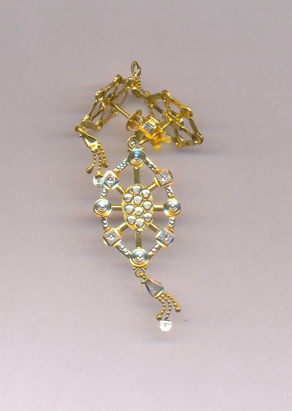 GOLD HALF SET PENDENT CASTING EXCLUSIVE
