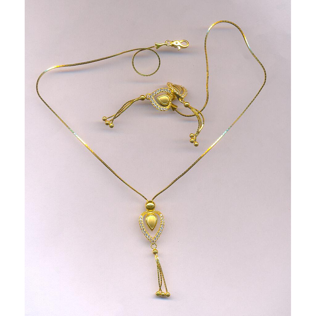 GOLD HALF SET PENDENT CASTING FANCY