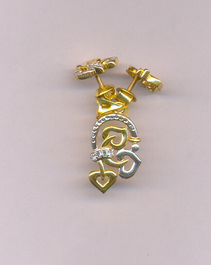 GOLD HALF SET PENDENT CASTING FANCY