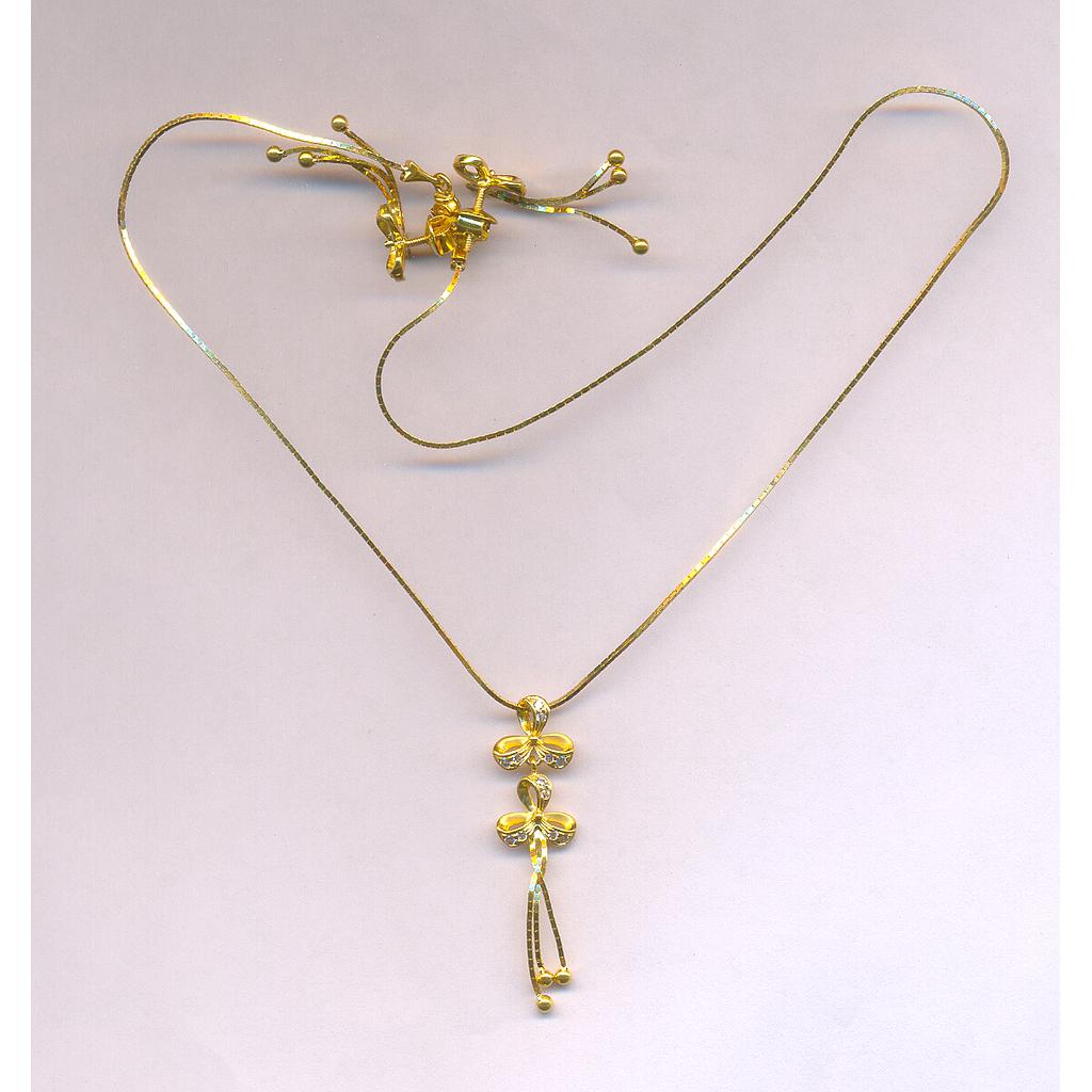 GOLD HALF SET PENDENT CASTING FANCY
