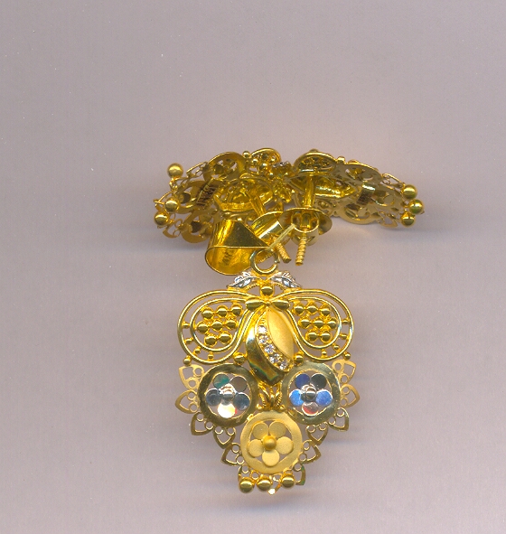 GOLD HALF SET PENDENT CASTING FANCY