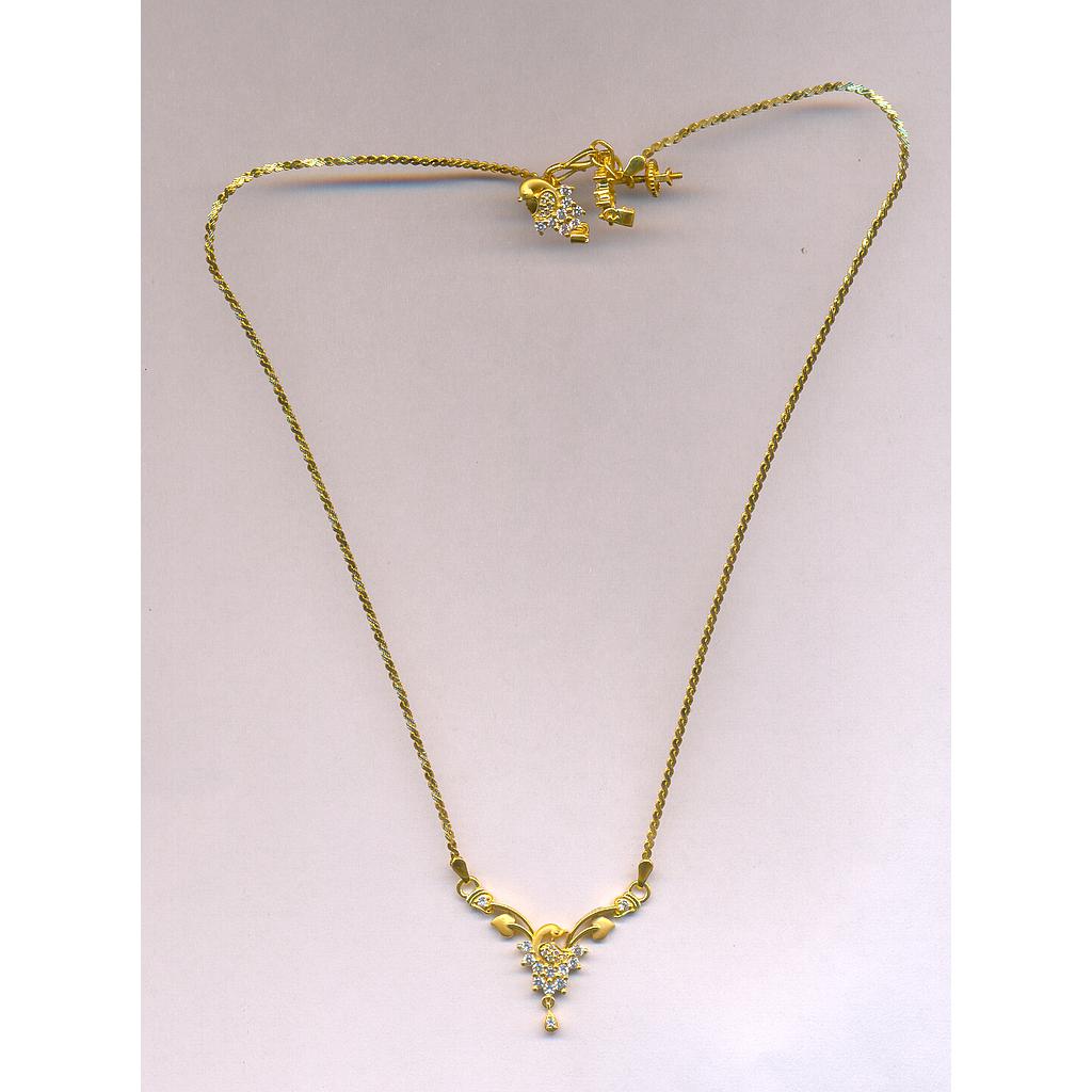 GOLD HALF SET PENDENT CASTING FANCY