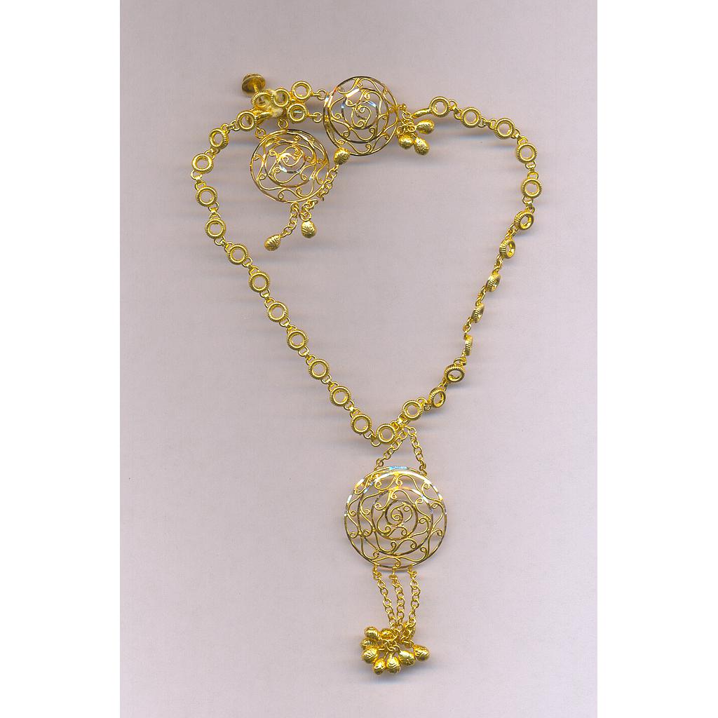 GOLD HALF SET PENDENT IMPORTED FANCY