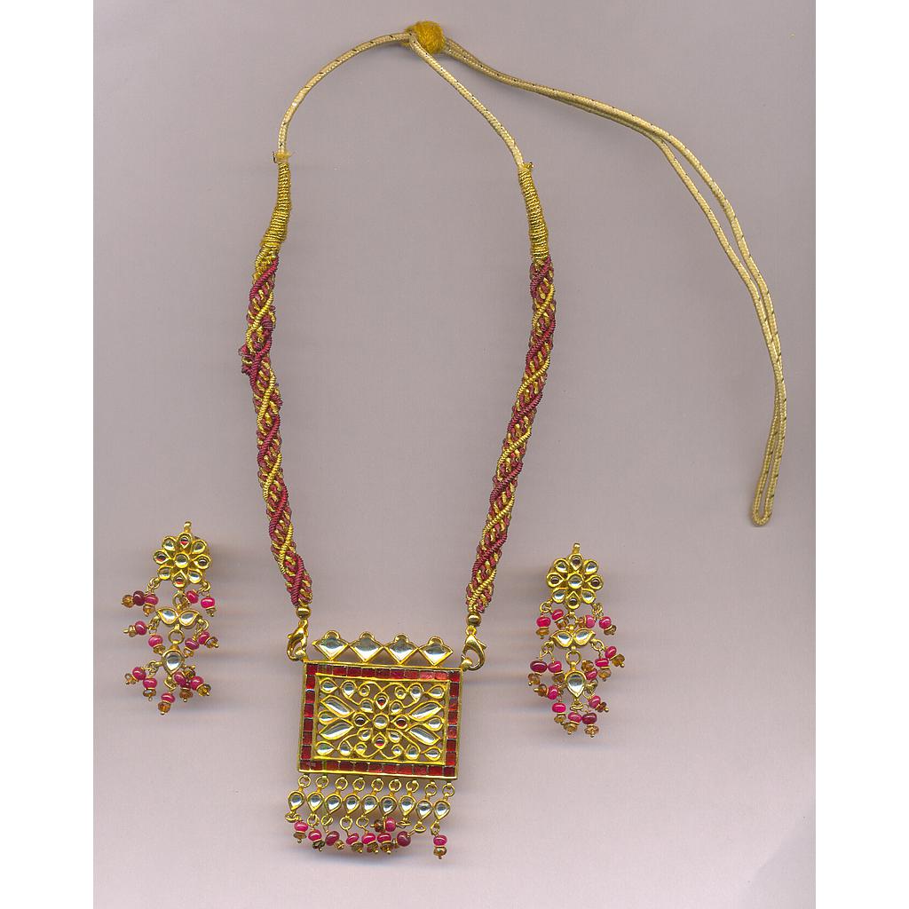 GOLD HALF SET PENDENT KUNDAN GENERAL