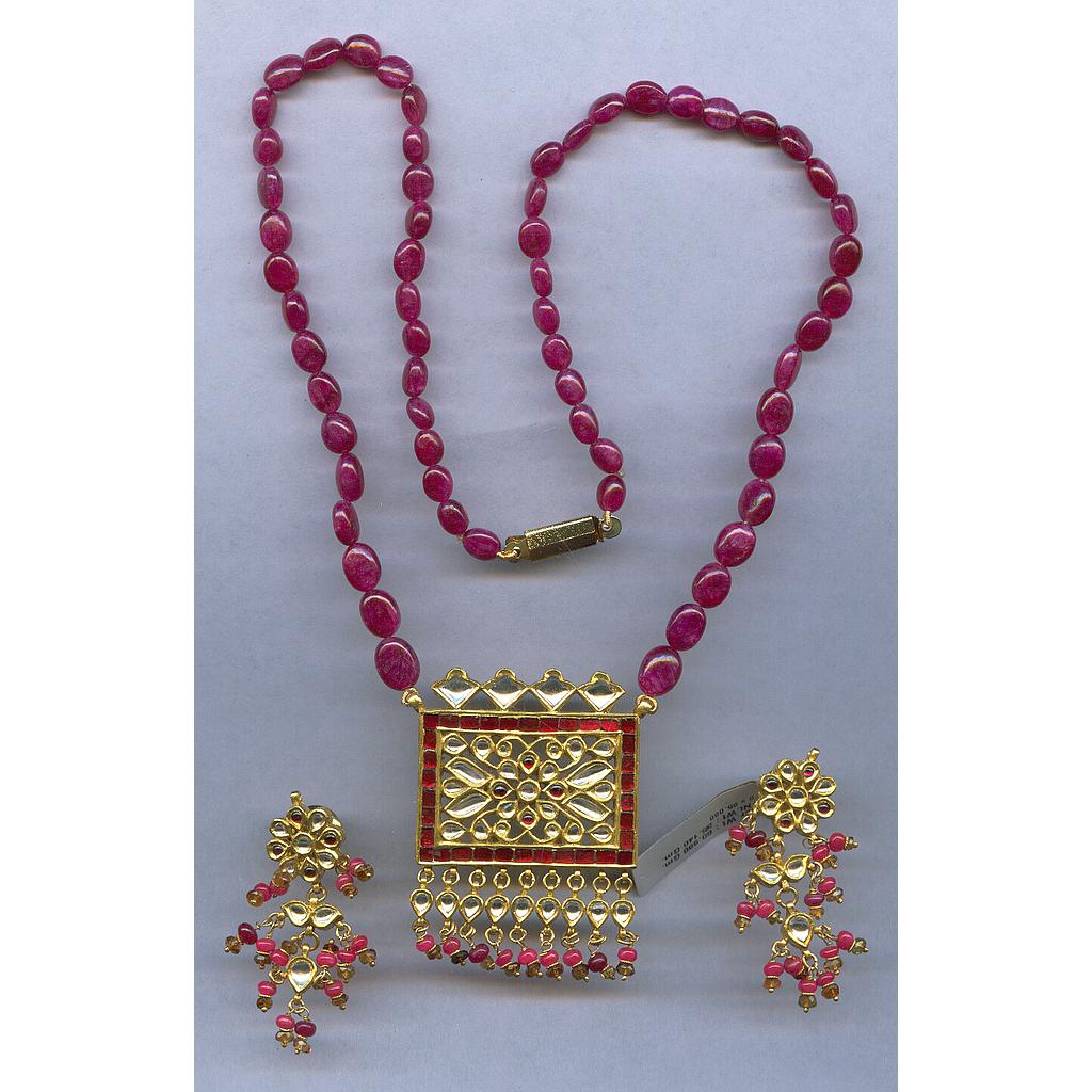 GOLD HALF SET PENDENT KUNDAN GENERAL