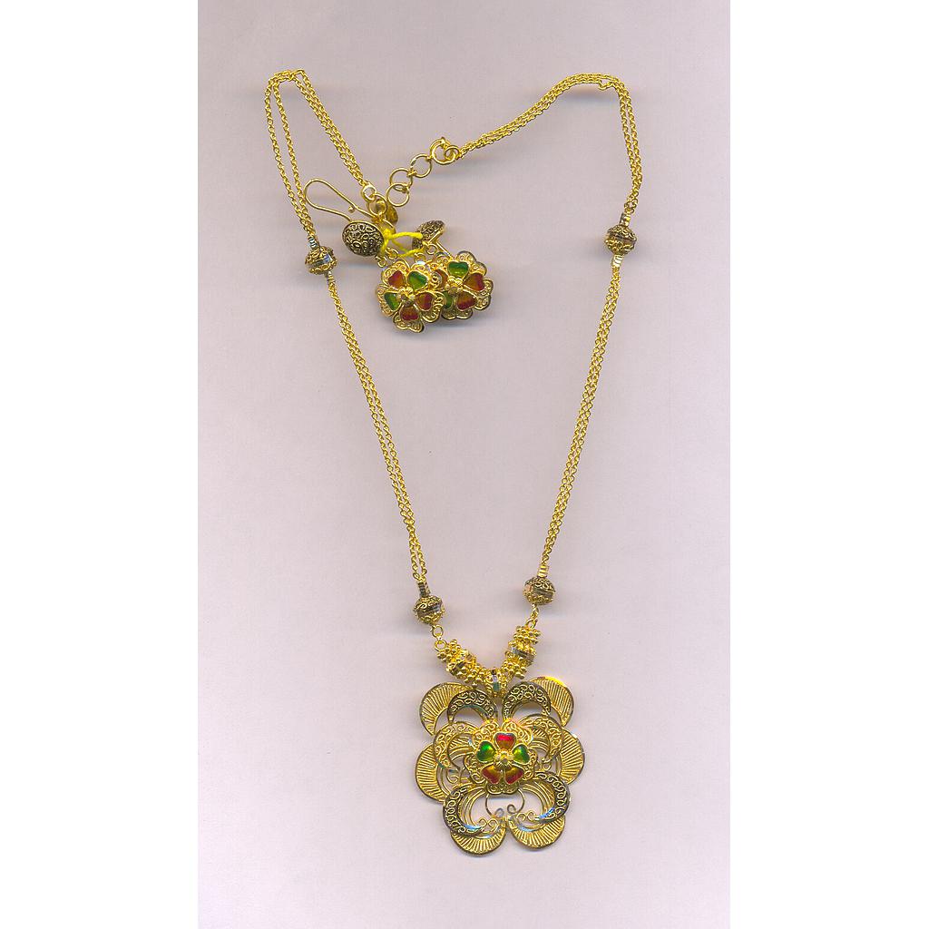 GOLD HALF SET PENDENT PLAIN EXCLUSIVE