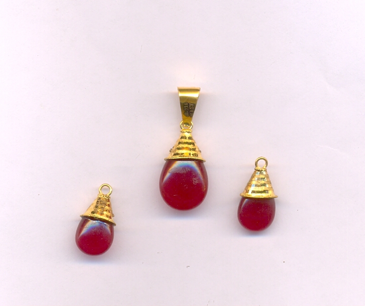 GOLD HALF SET PENDENT PLAIN EXCLUSIVE