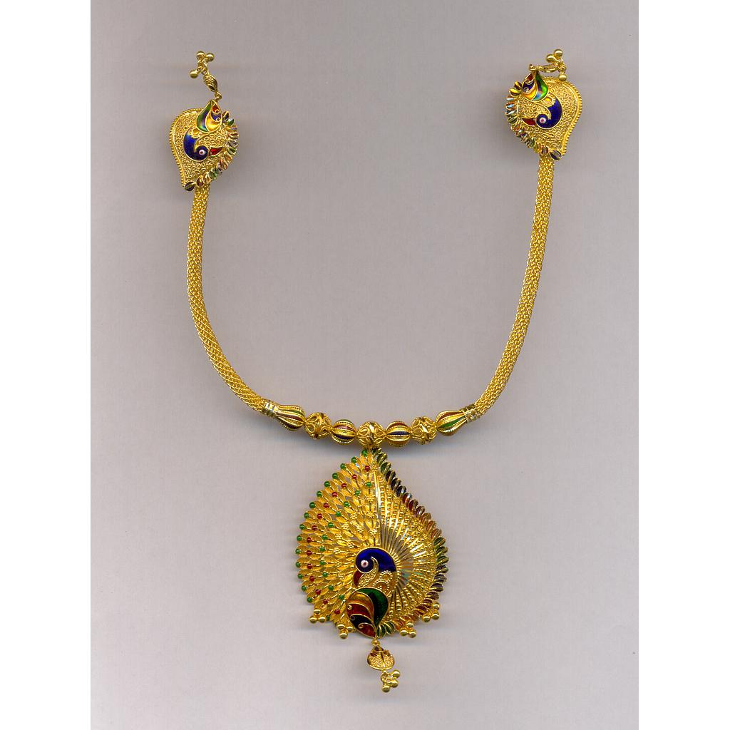 GOLD HALF SET PENDENT PLAIN EXCLUSIVE