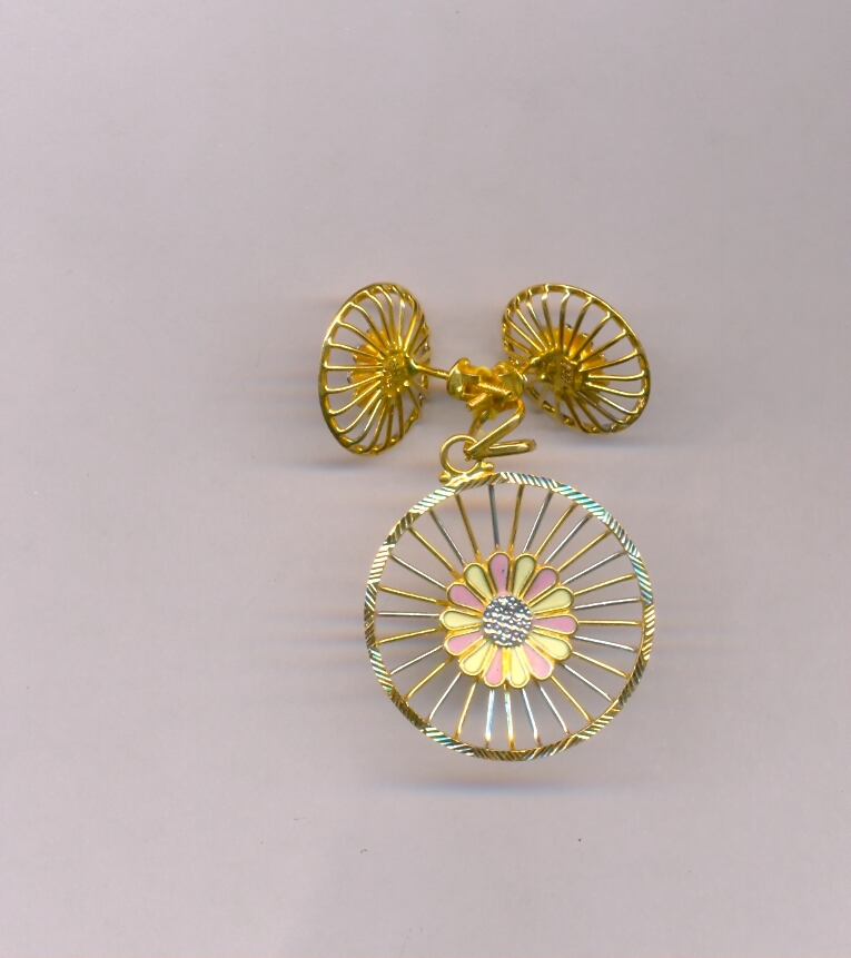 GOLD HALF SET PENDENT PLAIN EXCLUSIVE