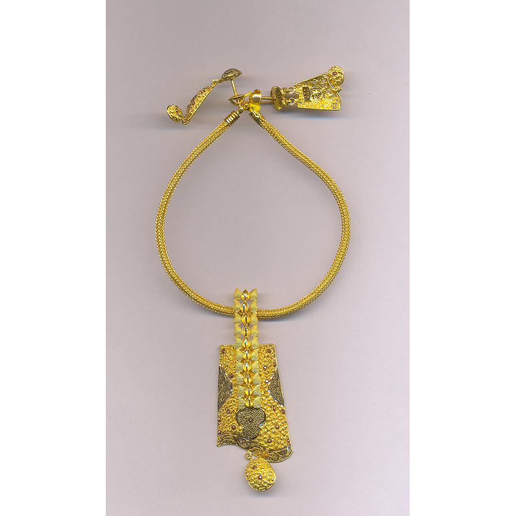 GOLD HALF SET PENDENT PLAIN EXCLUSIVE