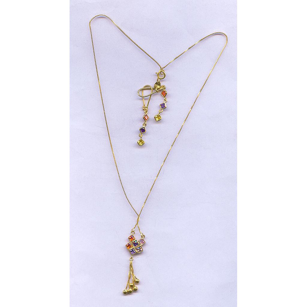 GOLD HALF SET PENDENT PLAIN EXCLUSIVE