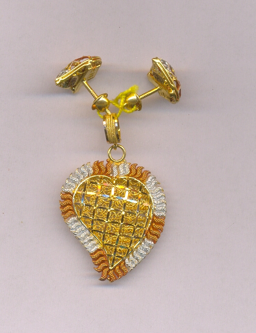 GOLD HALF SET PENDENT PLAIN EXCLUSIVE