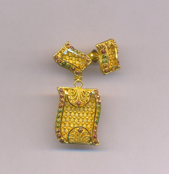 GOLD HALF SET PENDENT PLAIN EXCLUSIVE