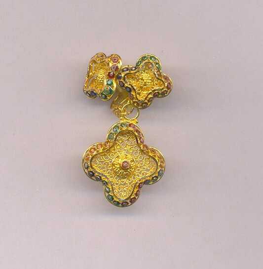 GOLD HALF SET PENDENT PLAIN EXCLUSIVE