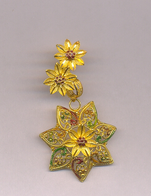 GOLD HALF SET PENDENT PLAIN EXCLUSIVE