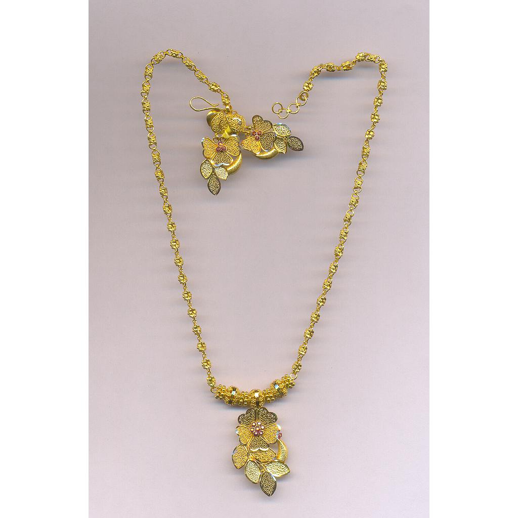 GOLD HALF SET PENDENT PLAIN EXCLUSIVE
