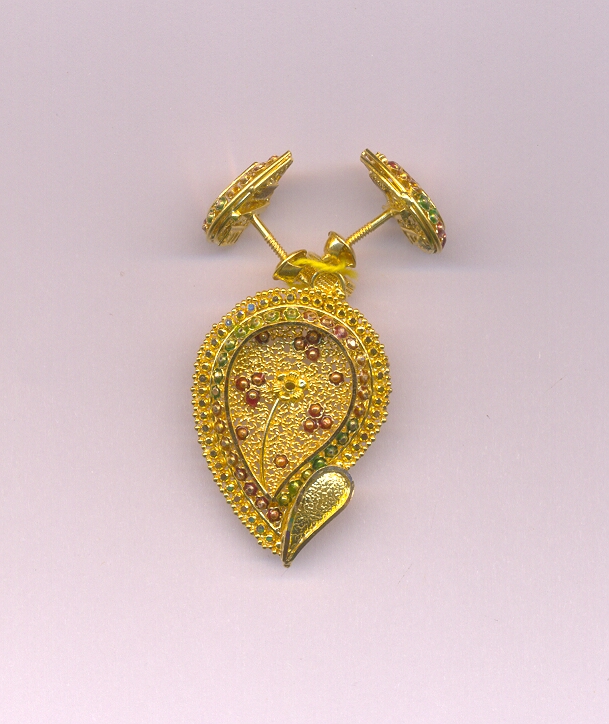 GOLD HALF SET PENDENT PLAIN EXCLUSIVE